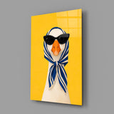 Goose in Headscarf and Sunglasses Pop Art Glass Wall Art