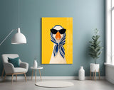 Goose in Headscarf and Sunglasses Pop Art Glass Wall Art