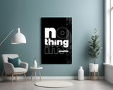Nothing Impossible Typography Glass Wall Art