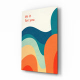 Do It For You Retro Wave Colour Block Glass Wall Art