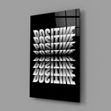 Positive Mirrored Repeat Typography Glass Wall Art