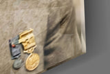 Atatürk Portrait in Kalpak Colourised Glass Wall Art