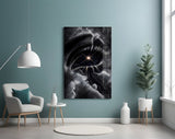 Cosmic Eye Starburst and Clouds Glass Wall Art