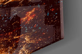 Stardust Profile Cosmic Light Burst Glass Wall Art
