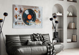 Transparent Turntable Record Player Glass Wall Art
