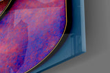 Velvet Rounded Shapes Purple Abstract Glass Wall Art