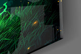 Glowing Emerald Sword Fantasy Glass Wall Art