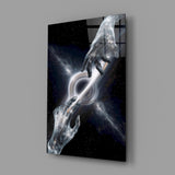 Cosmic Hands Reaching Across a Black Hole Glass Wall Art