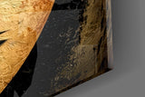 Sun and Moon Faces Cubist Textured Glass Wall Art
