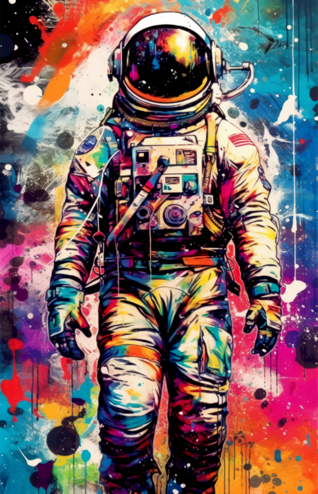 Astronaut Glass Wall Art || Designer Collection