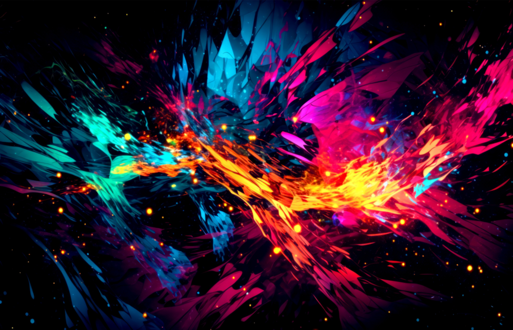 Color Bang Glass Wall Art || Designer Collection