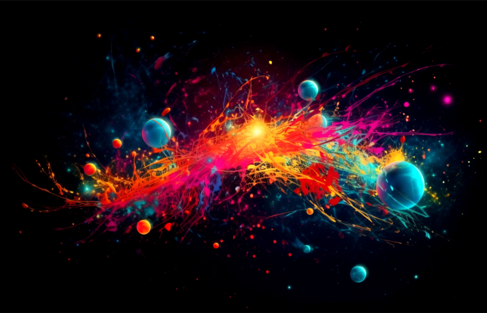 Colors of Space Glass Wall Art || Designer Collection