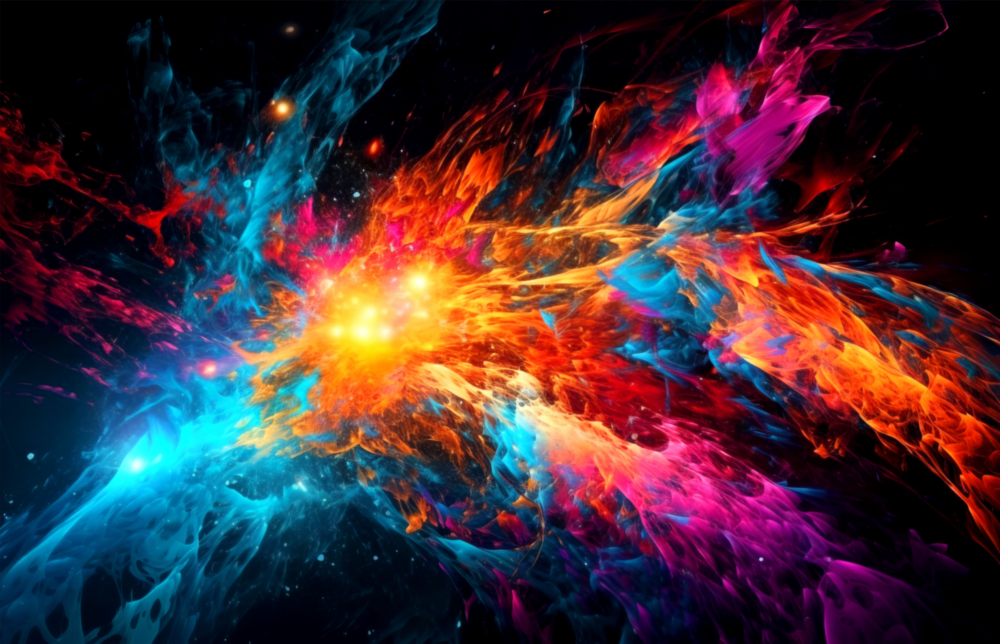 Colors of Space Glass Wall Art || Designer Collection