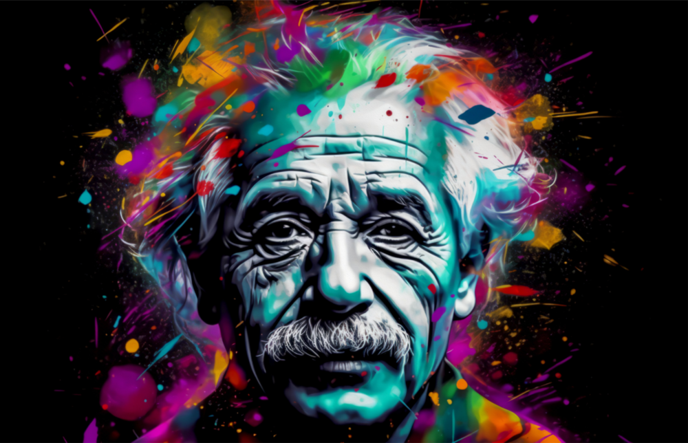 Einstein Glass Wall Art || Designer Collection