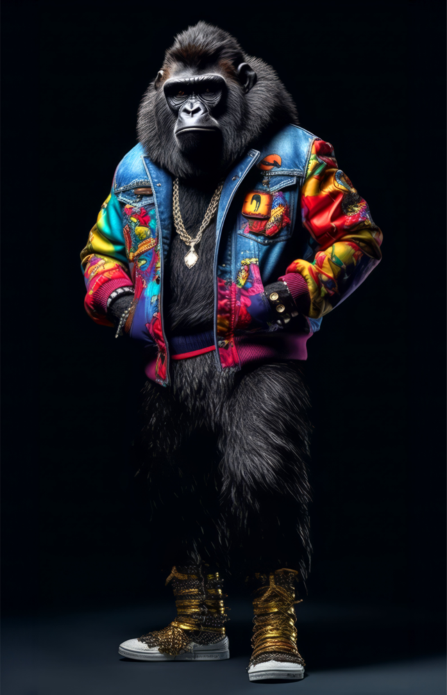 Gorilla Bro Glass Wall Art|| Designer's Collection