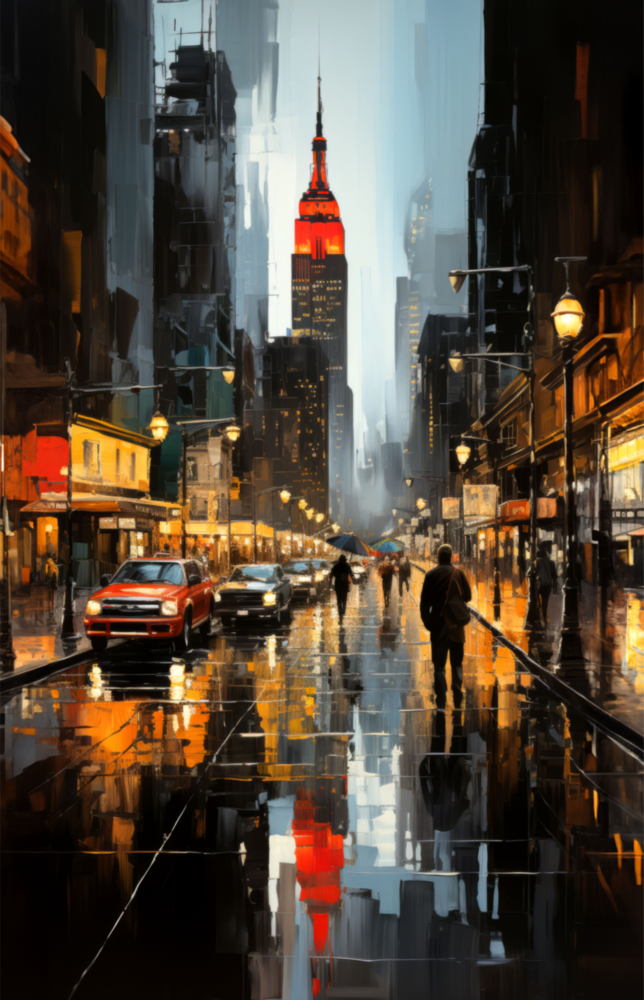 City Night Glass Wall Art|| Designer's Collection