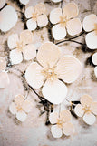 Ivory Floral Symphony — 3D Haptic Embossed High-Gloss Luxury Wall Art