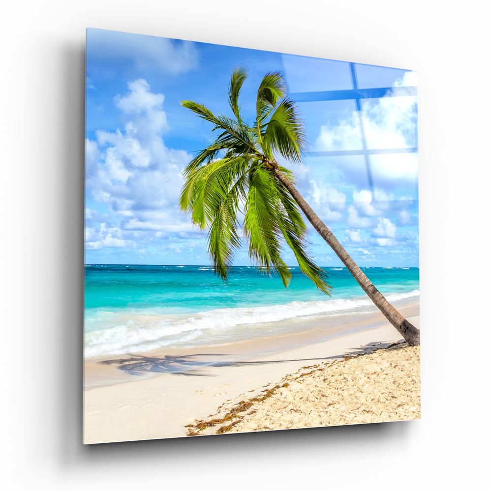 Palm Tree Glass Wall Art