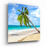 Palm Tree Glass Wall Art