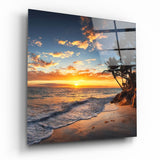 Palm Trees Glass Wall Art