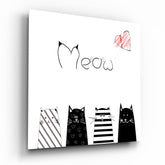 Meow (Cat) Glass Wall Art