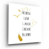 To Believe Glass Wall Art