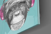Monkey Glass Wall Art