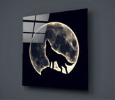 Full Moon Glass Wall Art