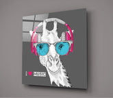 Giraffe Glass Wall Art