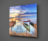 Lake Landscape Glass Wall Art