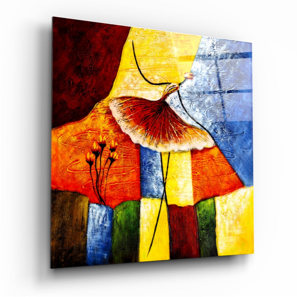 Abstract Glass Wall Art