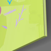 “Never Give Up” Glass Wall Art