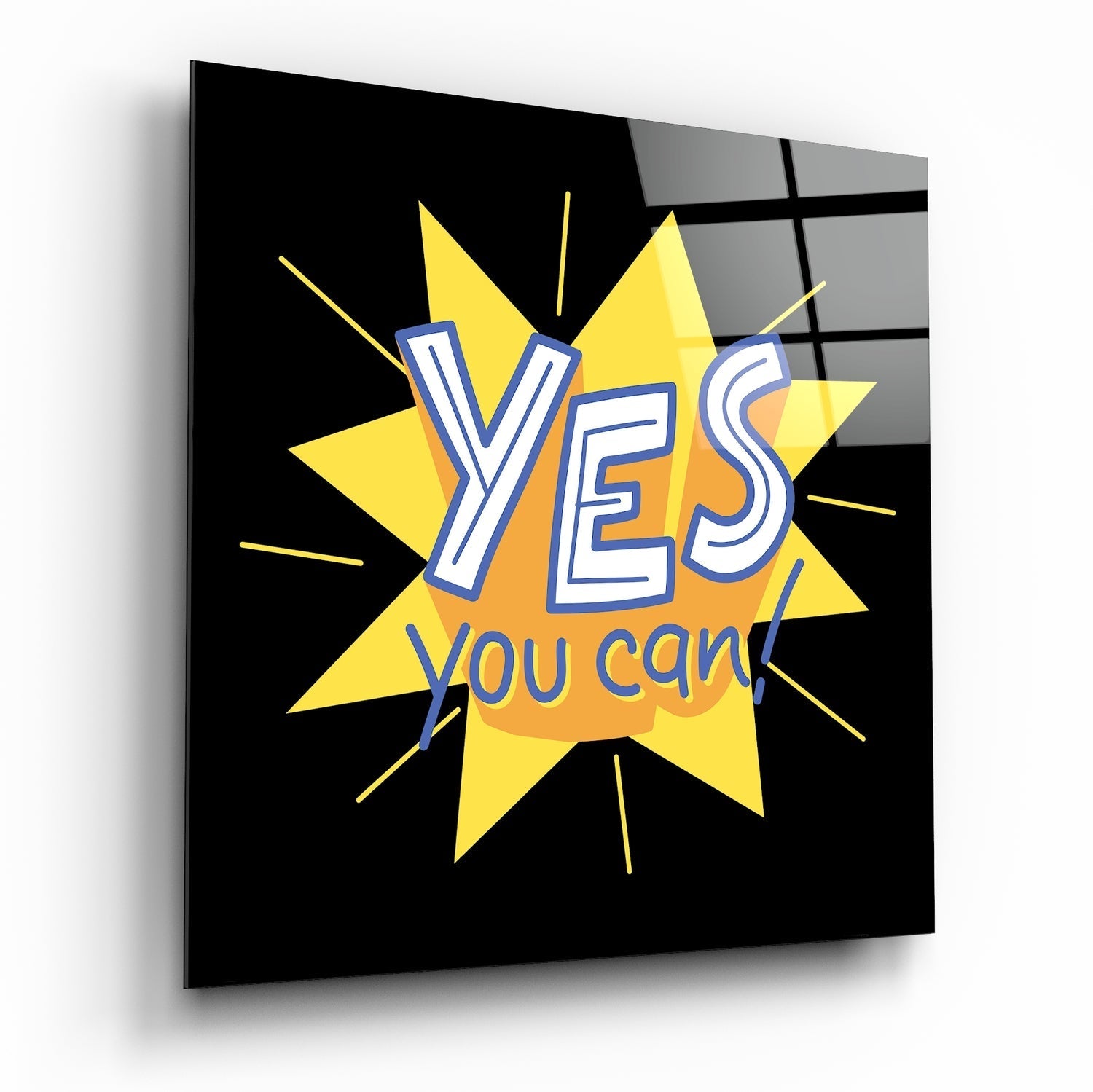 “Yes, You Can” Glass Wall Art
