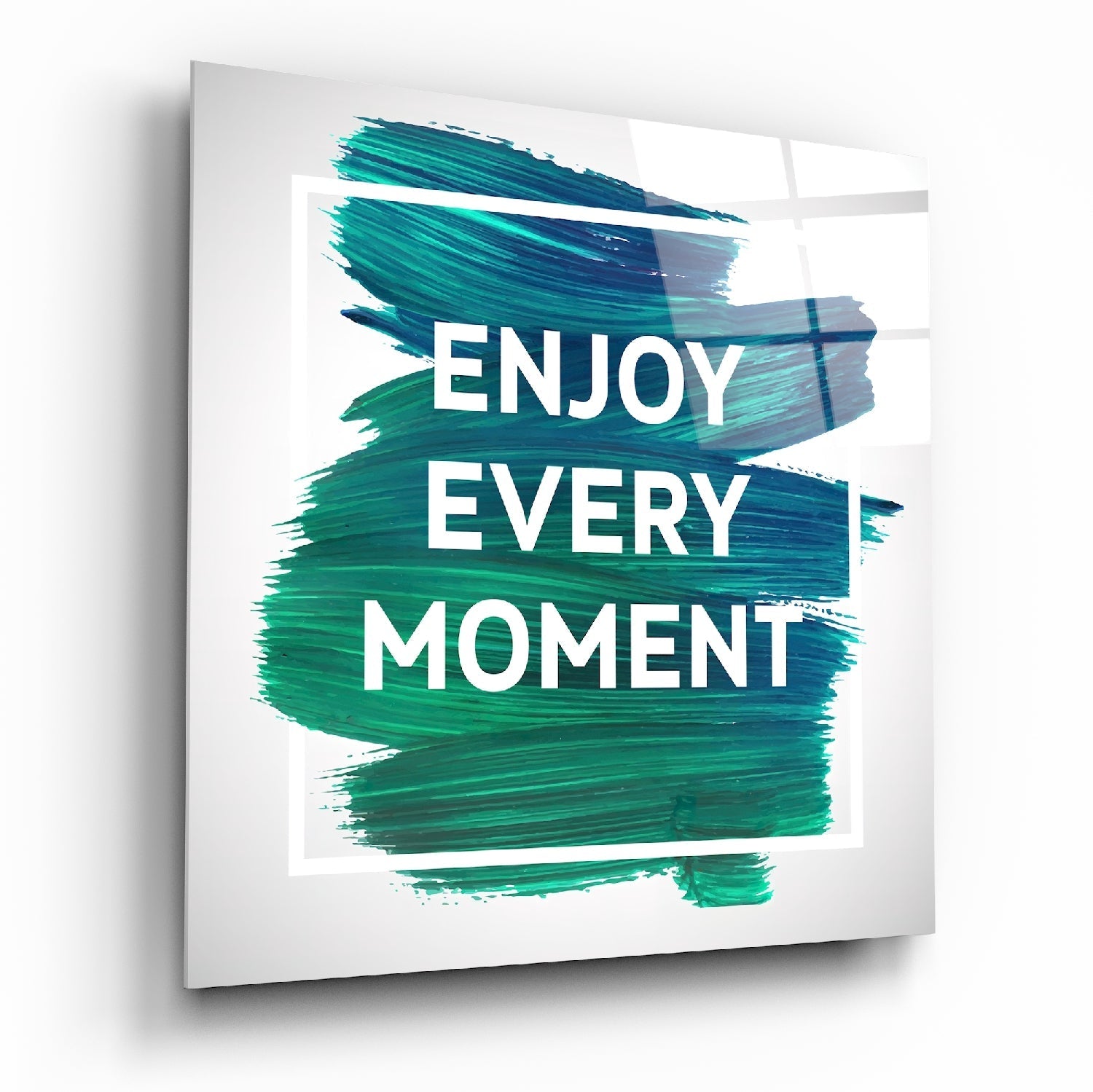 Enjoy the Moment Glass Wall Art | Insigne Art Design