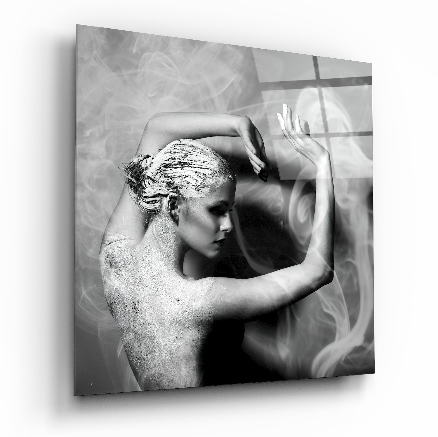 Smoke Dancing Glass Wall Art | Insigne Art Design