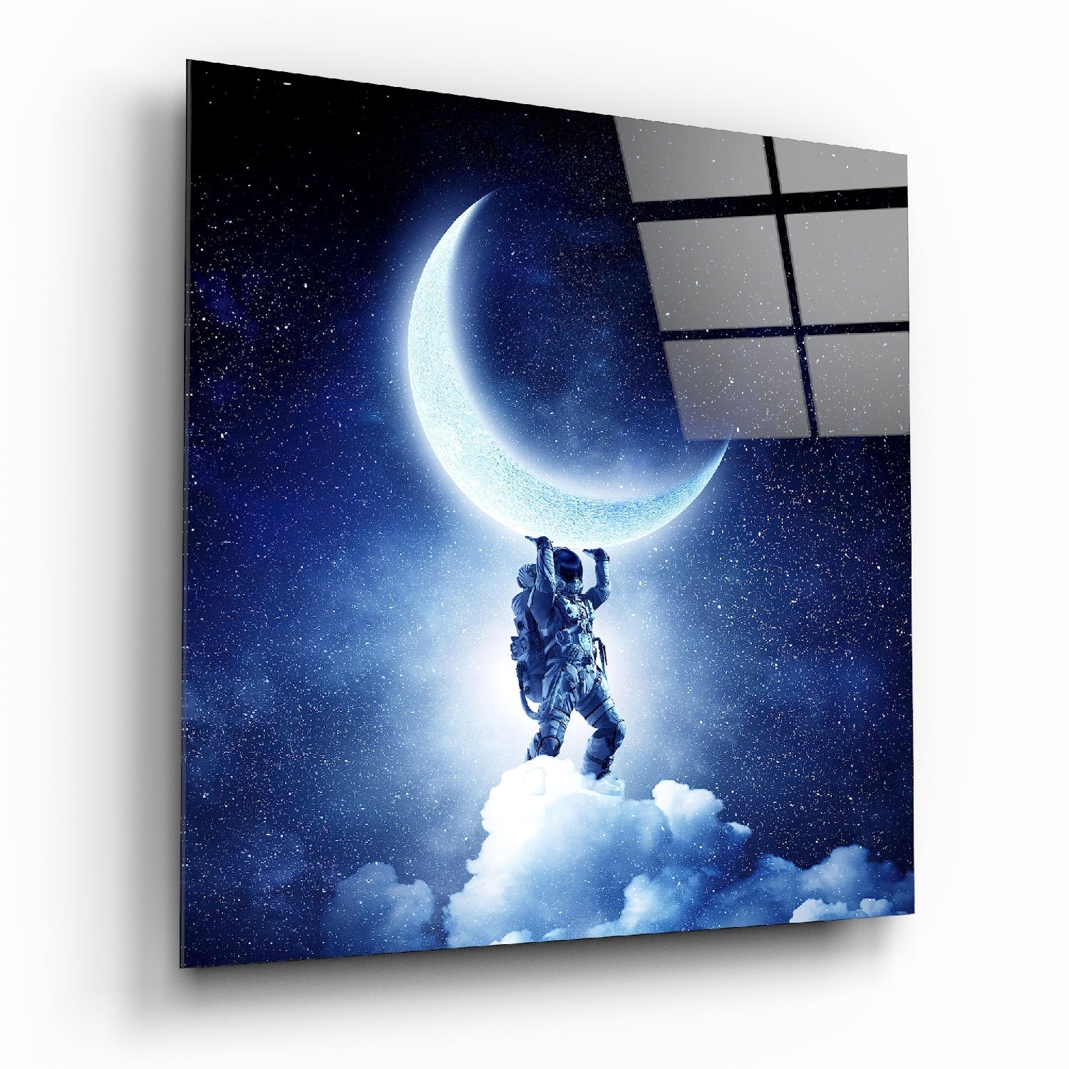 Moon Bearer Glass Wall Art | Insigne Art Design