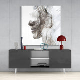 Smoke Face Glass Wall Art | Insigne Art Design