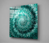 Green Spiral Glass Wall Art | Insigne Art Design