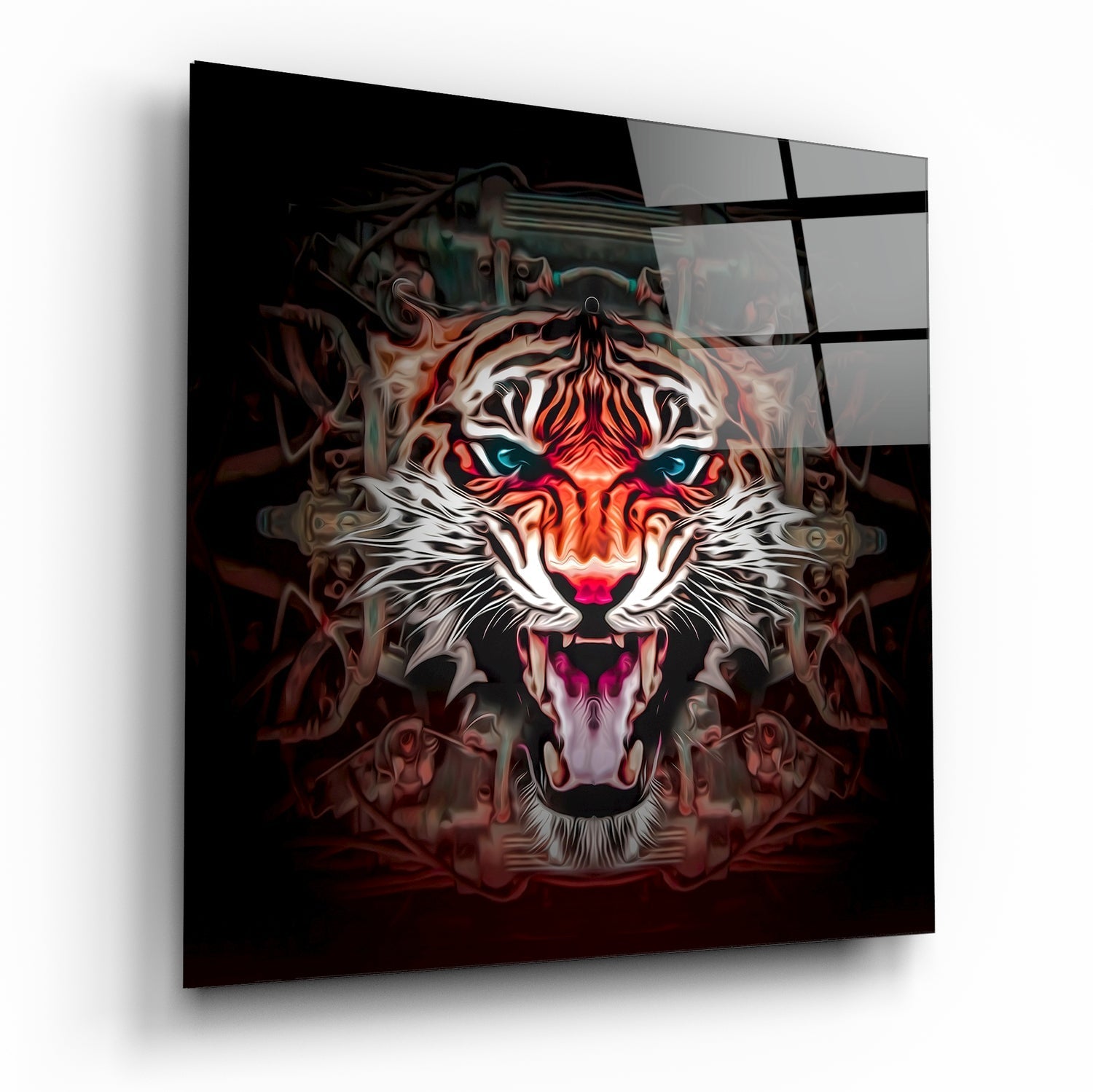 The Punishment Of The Lion Glass Wall Art | Insigne Art Design