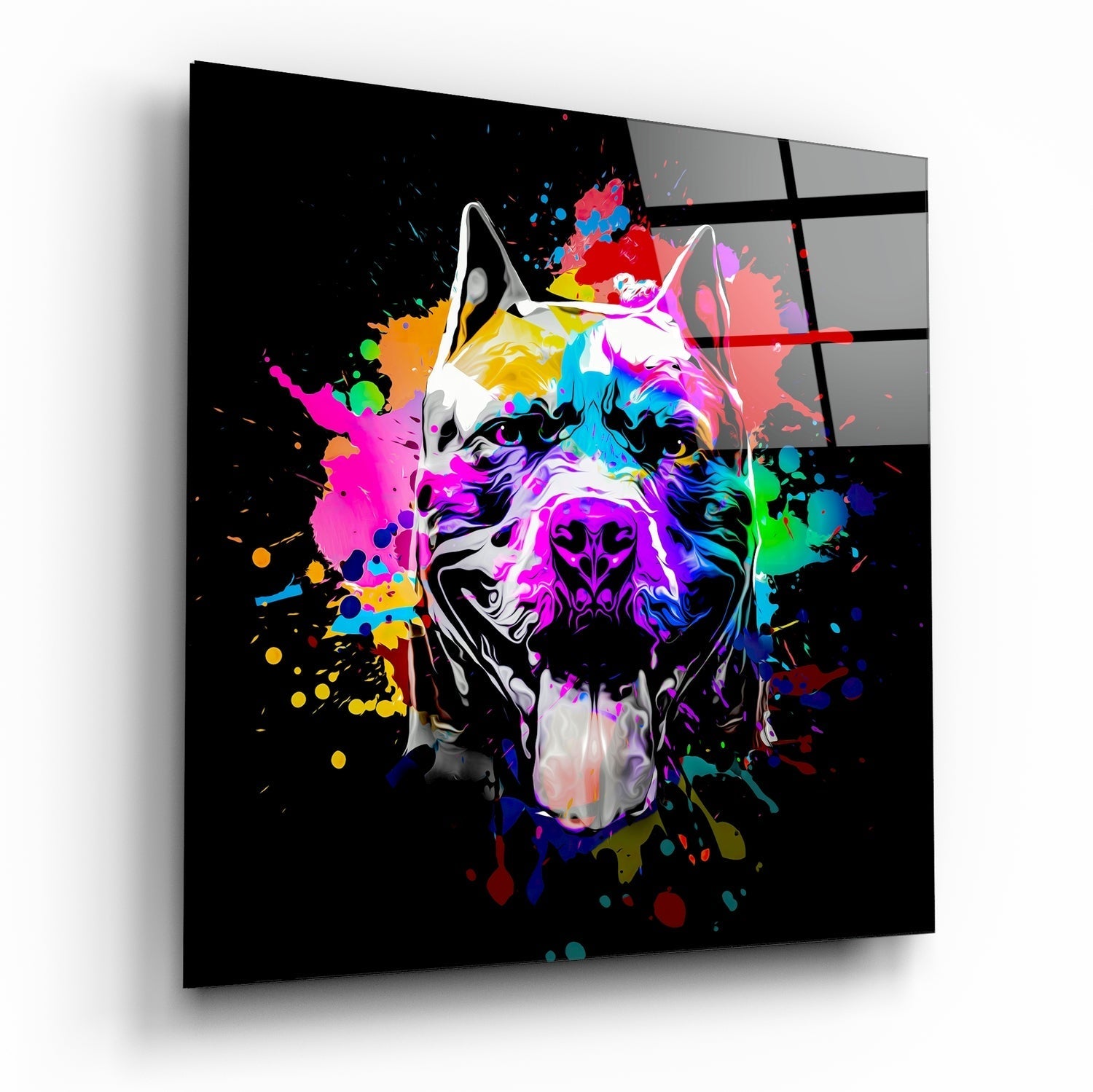 Pitbull Glass Wall Art | Insigne Art Design