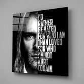 Kurt Cobain Glass Wall Art