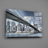 Manhattan Bridge Glass Wall Art.