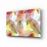 Colorful Leaves Glass Wall Art.