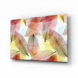 Colorful Leaves Glass Wall Art.