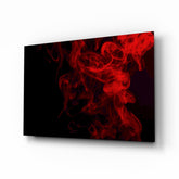 Red Smoke Glass Wall Art.