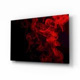 Red Smoke Glass Wall Art.