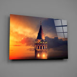 Galata Tower Glass Wall Art.
