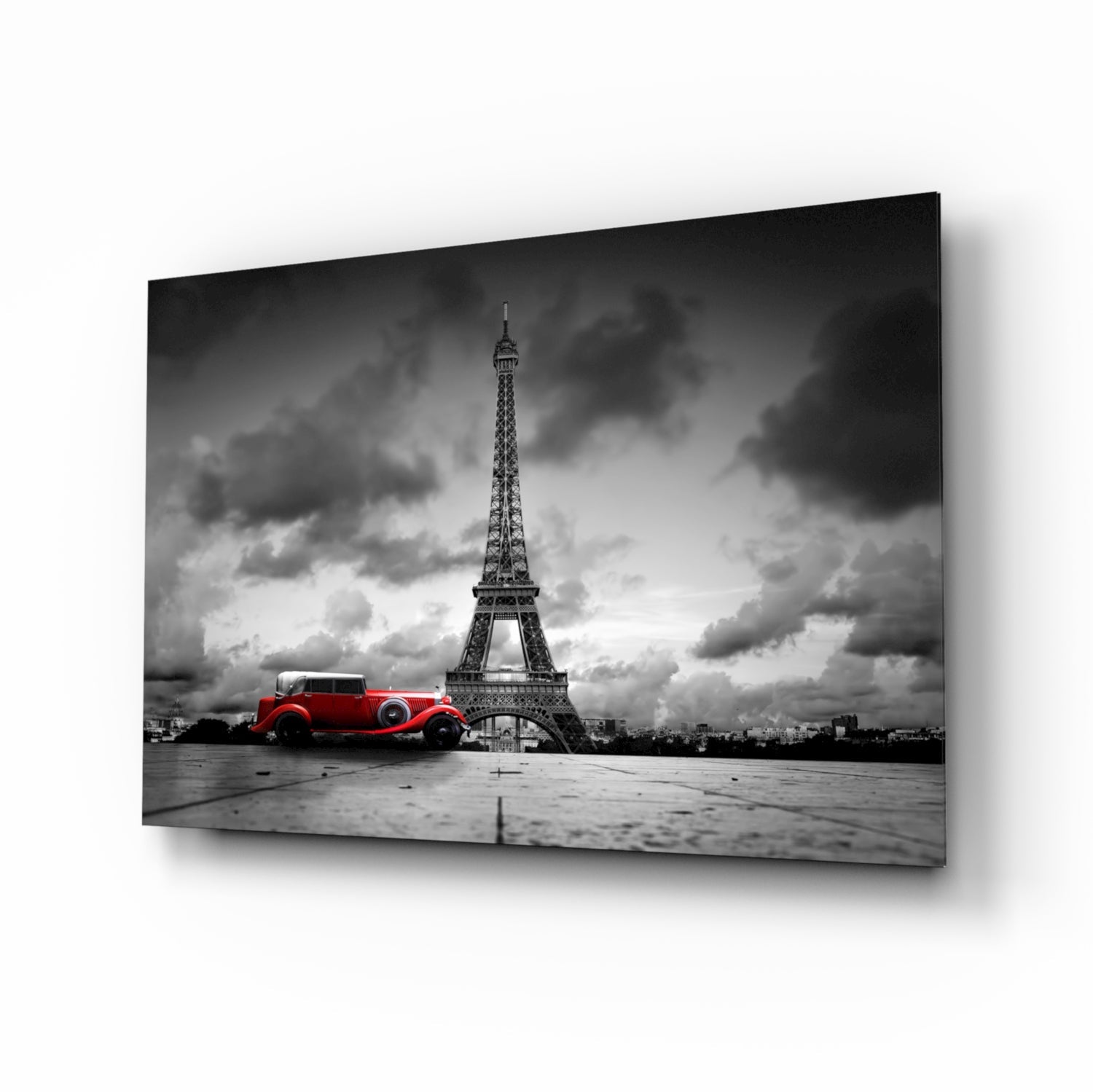 Eiffel Tower Glass Wall Art.