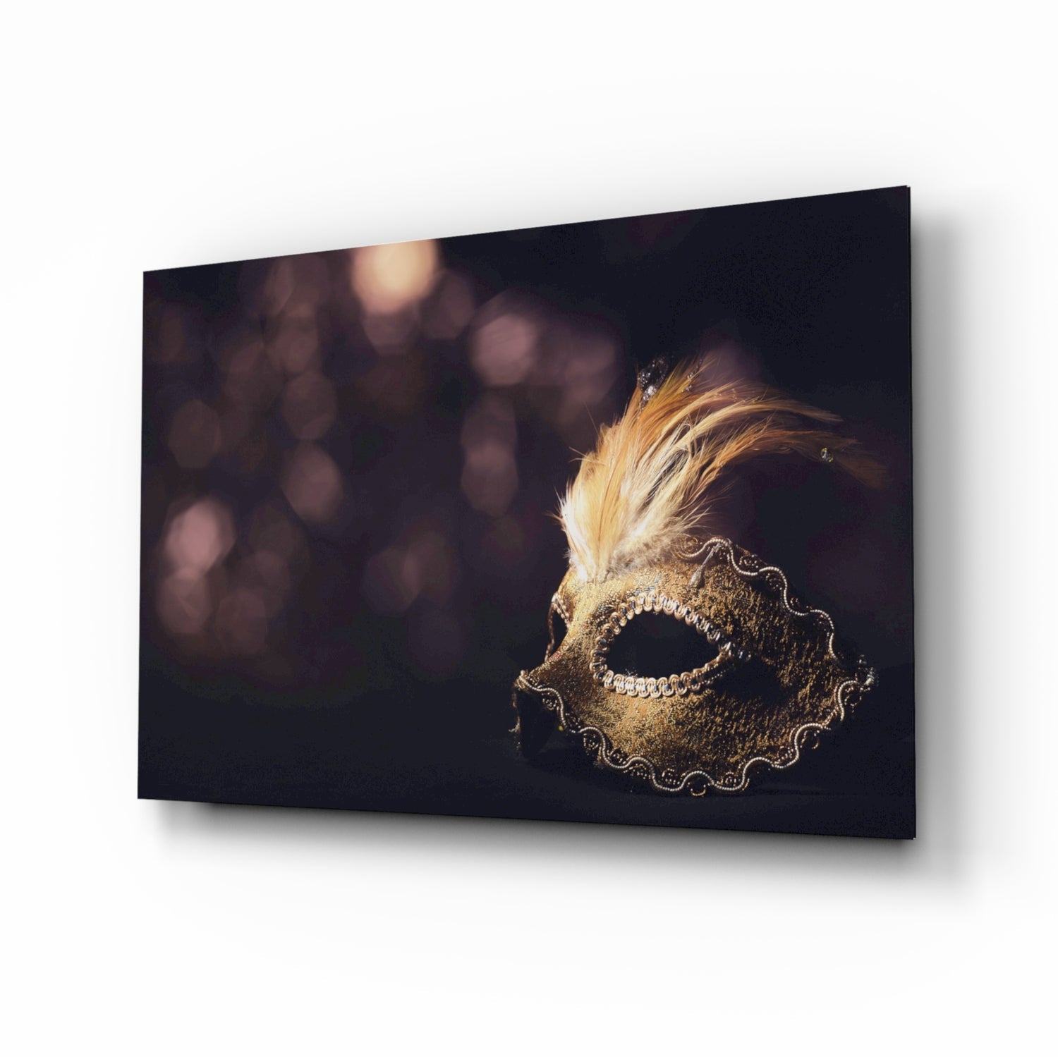 Venetian Mask Glass Wall Art.