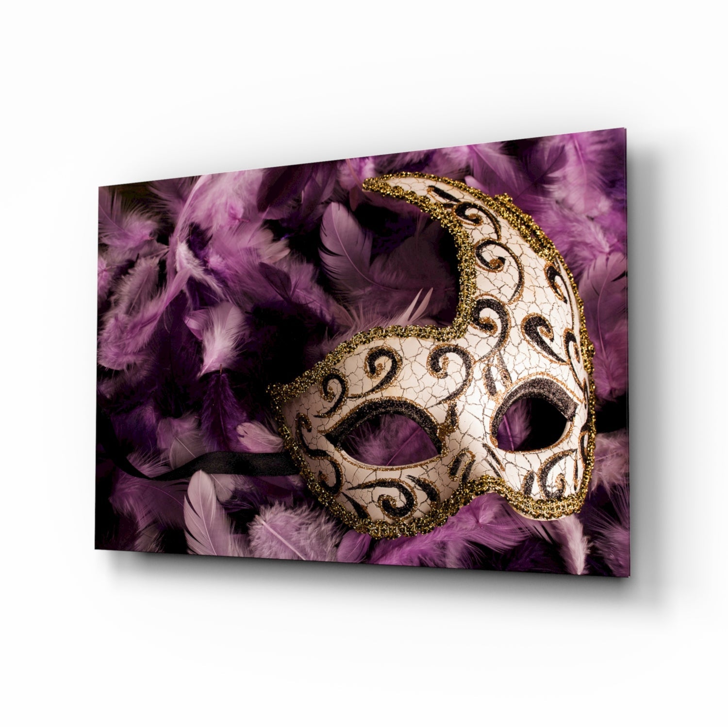 Venetian Mask Glass Wall Art.